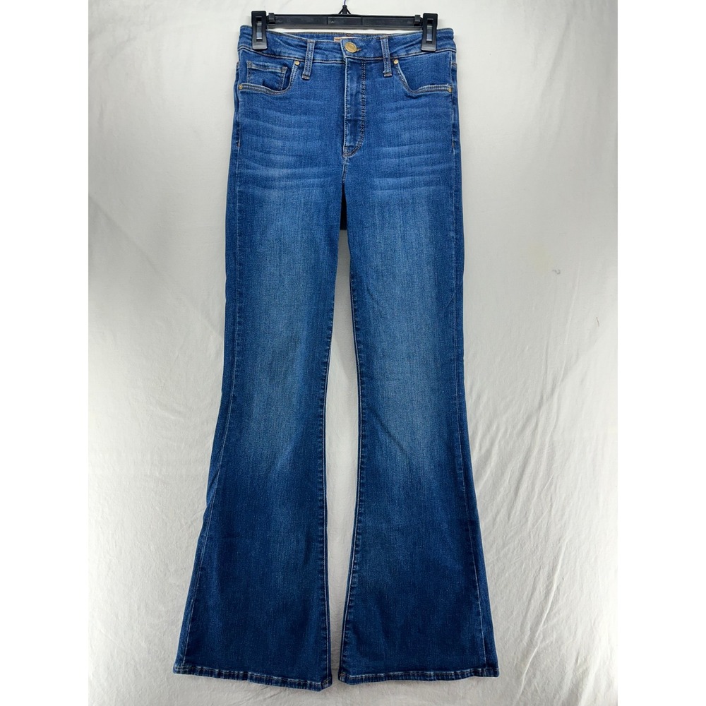Kut from the Kloth ANA High Rise Flare Jeans Medium Wash Blue Denim Size 2